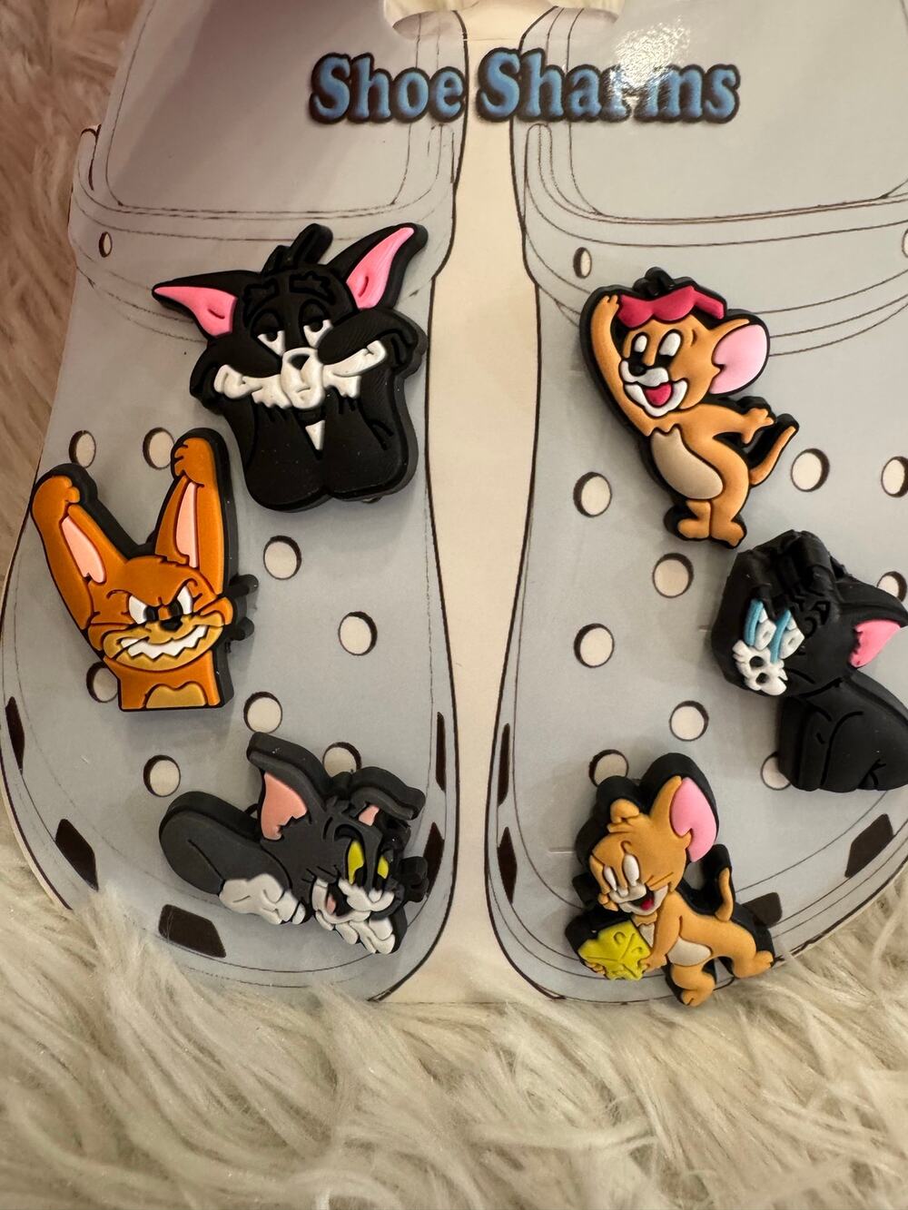 Tom and Jerry shoe charms set of 6 different designs #tomandjerry